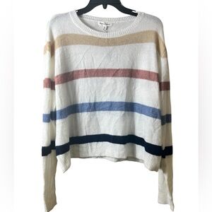 Newbury Kustom NWT Striped Knit Boxy Fit Sweater 2XL Oversized Cozy Coastal Boho
